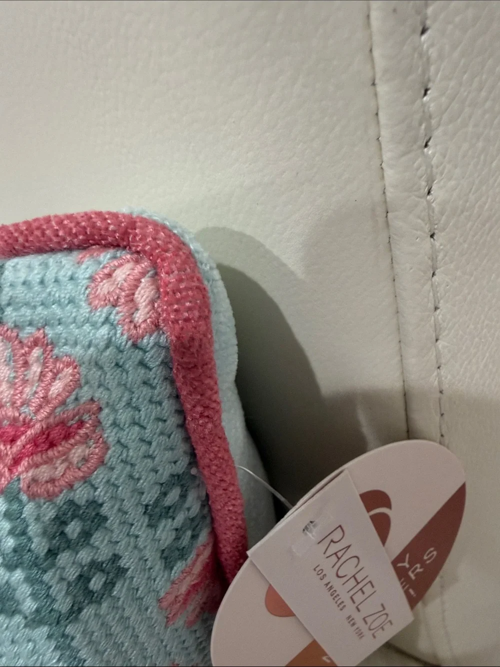 Rachel Zoe 'GOLF WIDOW' & Floral Print Needlepoint Pillow in White, Pink, Blue